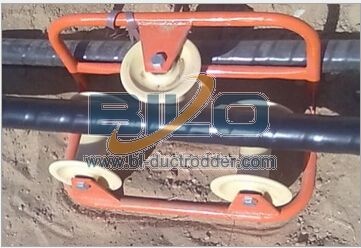 Swivelling corner roller